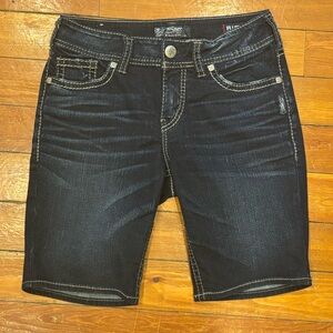 Silver Bermuda Denim Shorts Size W29 or size 8